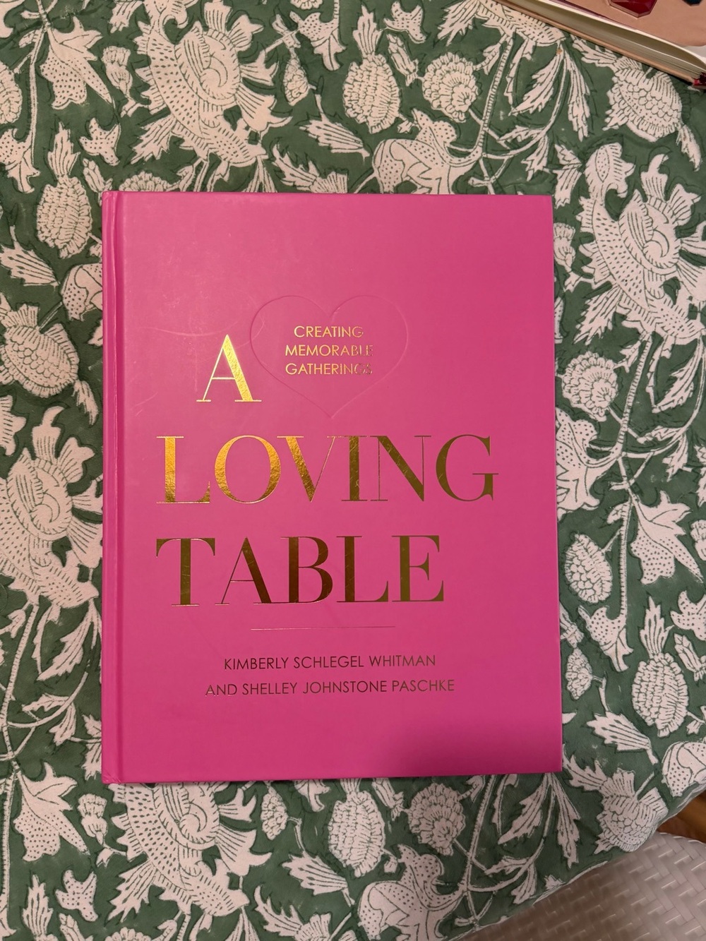 A Loving Table - Pink Hardcover Home Accent Book
